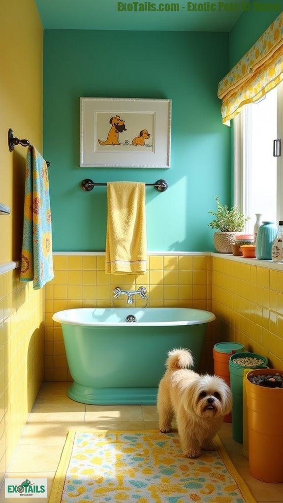 vibrant pet bathroom designs