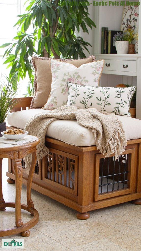 vintage pet crate bench